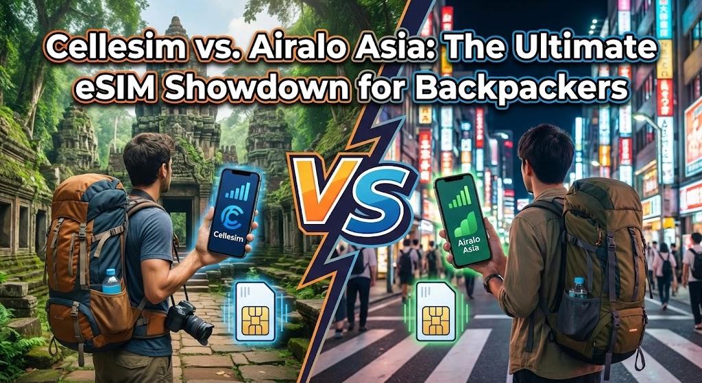 Cellesim vs. Airalo Asia: The Ultimate eSIM Showdown for Backpackers