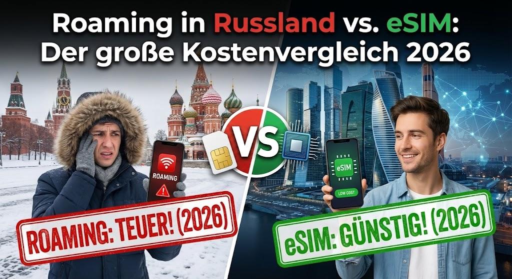 Roaming in Russland vs. eSIM: Der große Kostenvergleich 2026
