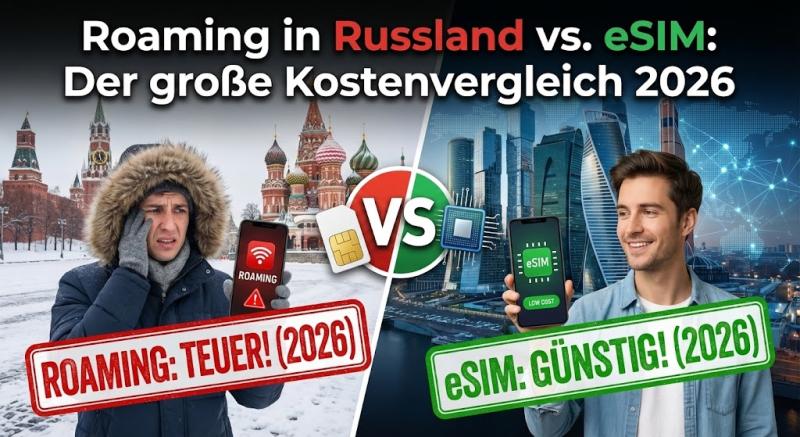 Roaming in Russland vs. eSIM: Der große Kostenvergleich 2026