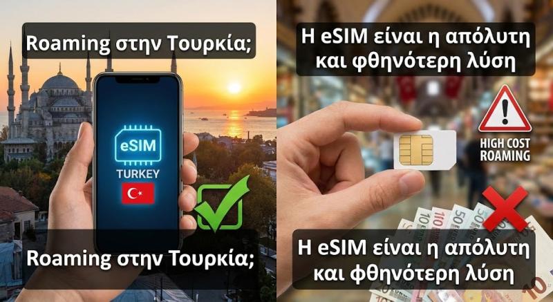 Roaming στην Τουρκία; Η eSIM είναι η απόλυτη και φθηνότερη λύση