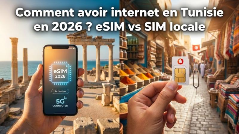 Comment avoir internet en Tunisie en 2026 : eSIM ou SIM locale, le guide complet