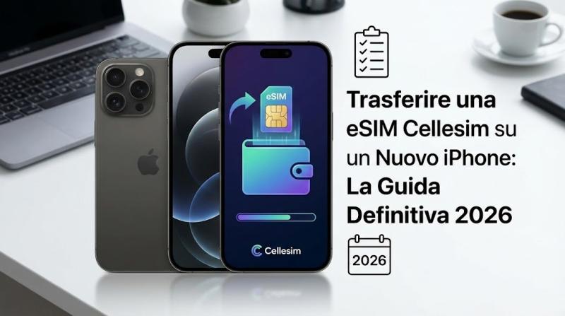 Trasferire una eSIM Cellesim su un Nuovo iPhone: La Guida Definitiva 2026