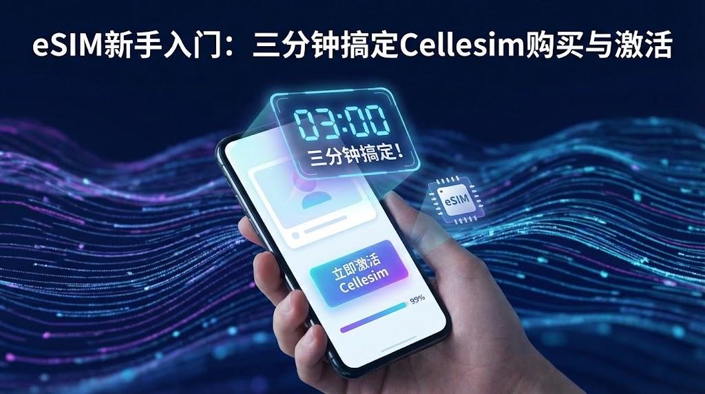eSIM新手入门：三分钟搞定Cellesim购买与激活