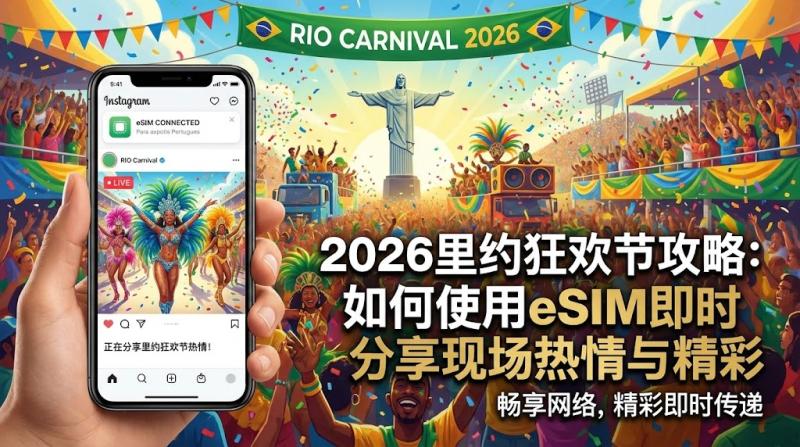 2026里约狂欢节攻略：如何使用eSIM即时分享现场热情与精彩
