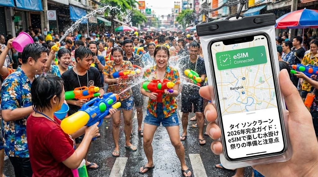 タイ ソンクラーン 2026年完全ガイド：eSIMで楽しむ水掛け祭りの準備と注意点