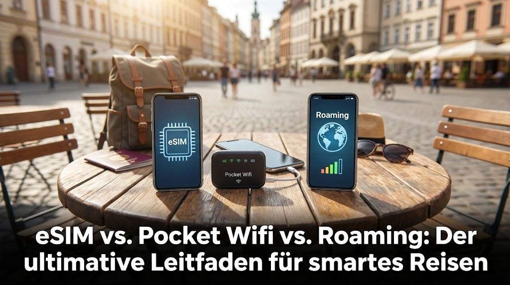 eSIM vs. Pocket Wifi vs. Roaming: Der ultimative Leitfaden für smartes Reisen