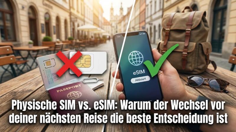 Physische SIM vs. eSIM: Warum der Wechsel vor deiner nächsten Reise die beste Entscheidung ist