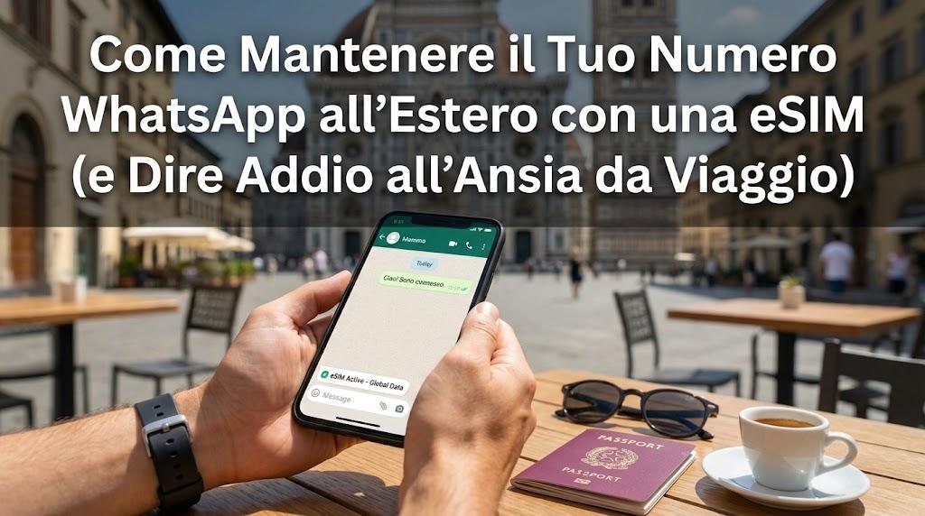Come Mantenere il Tuo Numero WhatsApp all'Estero con una eSIM (e Dire Addio all'Ansia da Viaggio)