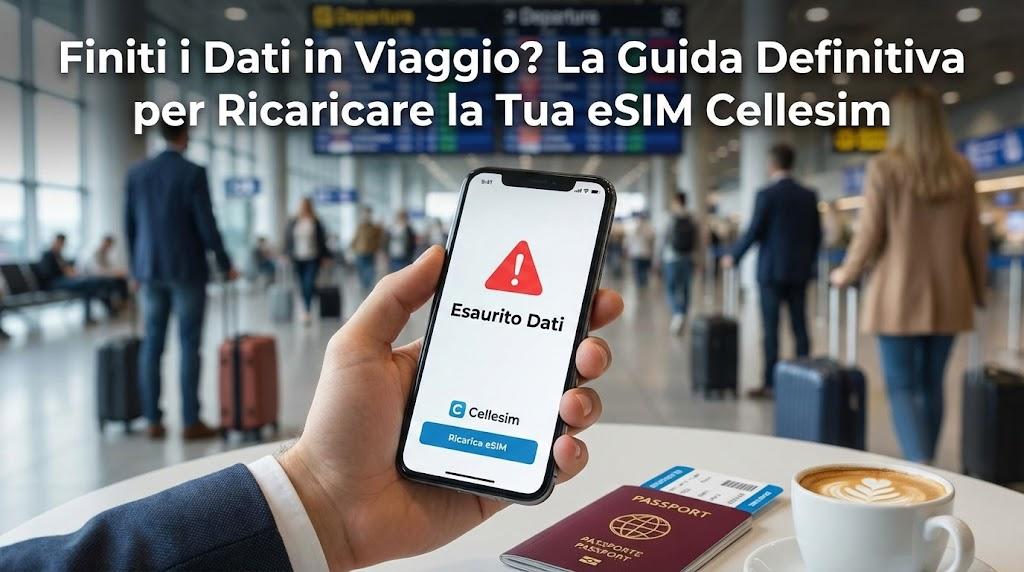 Finiti i Dati in Viaggio? La Guida Definitiva per Ricaricare la Tua eSIM Cellesim