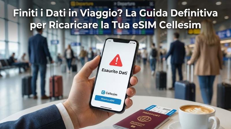 Finiti i Dati in Viaggio? La Guida Definitiva per Ricaricare la Tua eSIM Cellesim