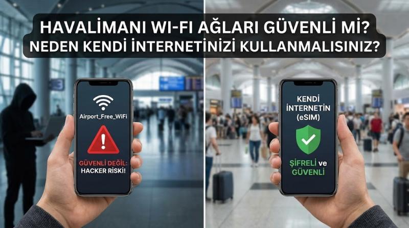 Havalimanı Wi-Fi Ağları Güvenli mi? Neden Kendi İnternetinizi Kullanmalısınız?