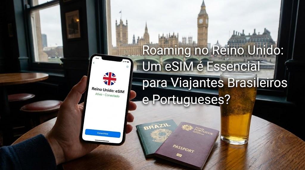 Roaming no Reino Unido: Um eSIM é Essencial para Viajantes Brasileiros e Portugueses?