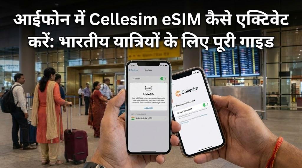 आईफोन में Cellesim eSIM कैसे एक्टिवेट करें: भारतीय यात्रियों के लिए पूरी गाइड