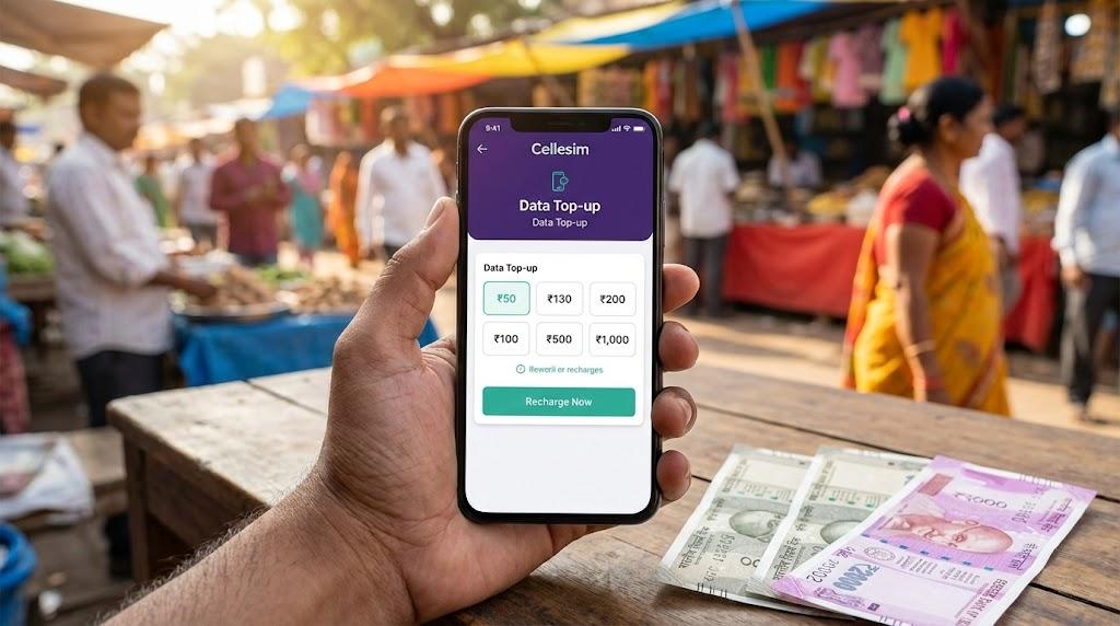Cellesim डेटा टॉप-अप कैसे करें: भारतीय रुपये में तुरंत रिचार्ज करें