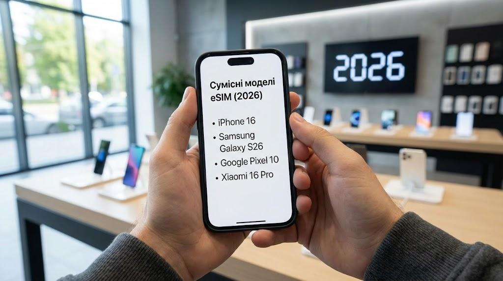 Чи підтримує мій телефон eSIM? Актуальний список моделей (2026)