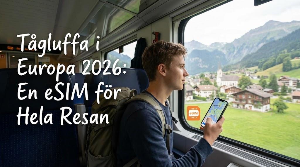Tågluffa i Europa 2026: En eSIM för Hela Resan (Från Köpenhamn till Rom)
