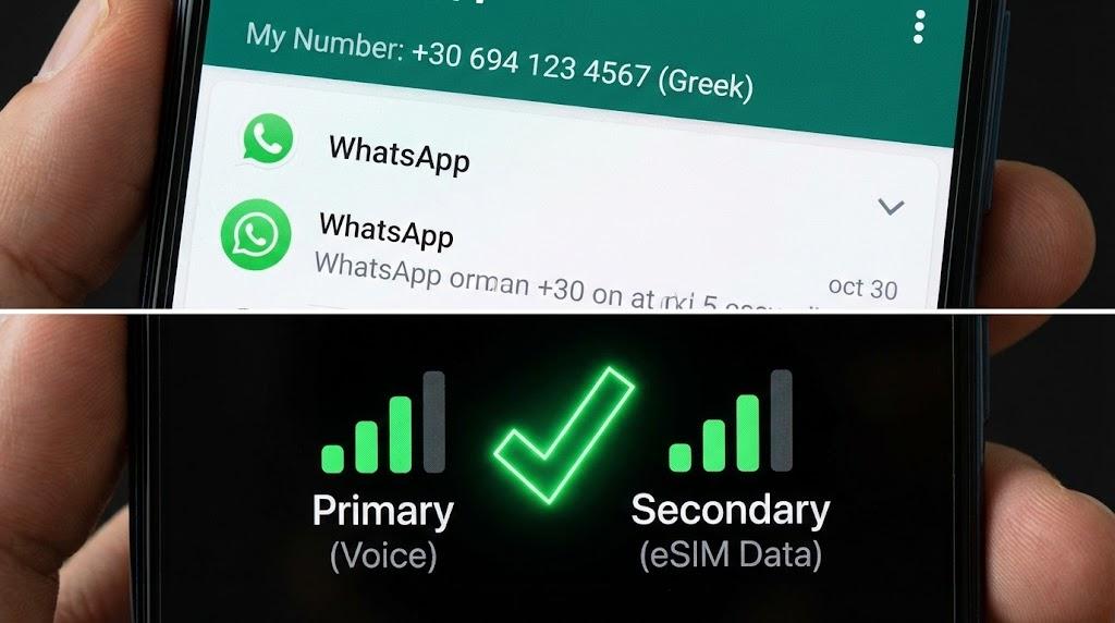 WhatsApp & Viber στο Εξωτερικό: Ο Οδηγός για να Κρατήσεις τον Αριθμό σου με eSIM