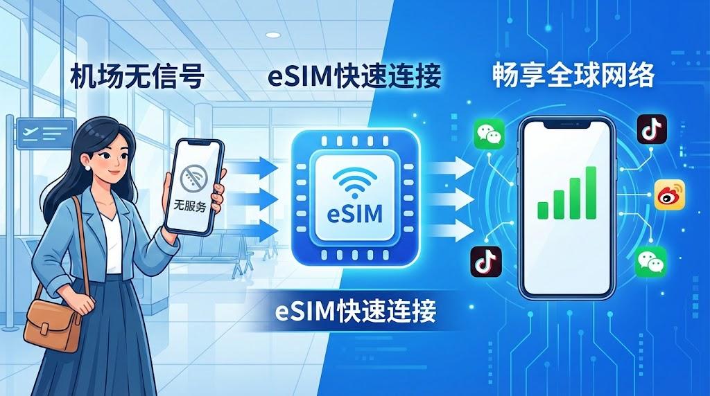 出国上网终极指南：eSIM购买与使用全攻略，告别天价漫游费！