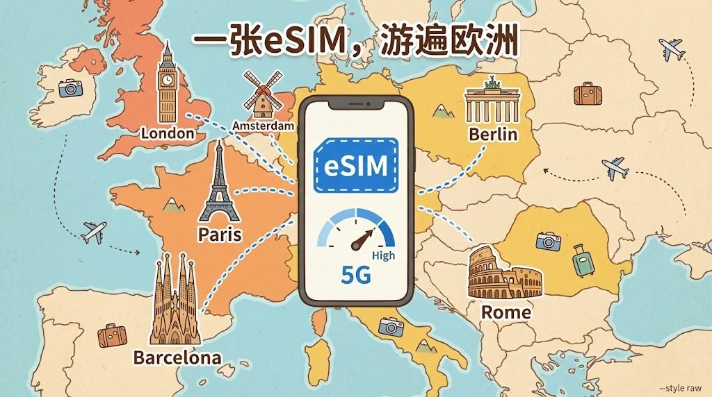 欧洲多国游eSIM终极攻略：一张卡搞定，告别高价漫游