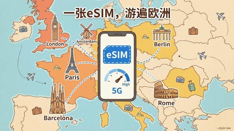 欧洲多国游eSIM终极攻略：一张卡搞定，告别高价漫游