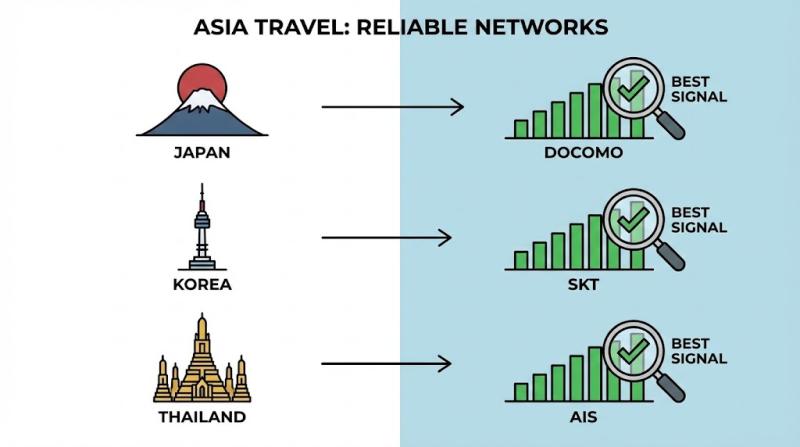 日本韩国泰国eSIM终极指南：实测信号与最佳选择