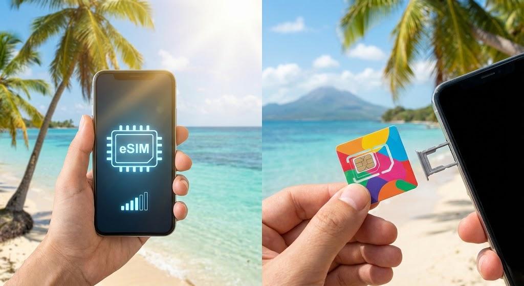 eSIM ou SIM Locale en Guadeloupe : Le Duel pour Rester Connecté en Voyage