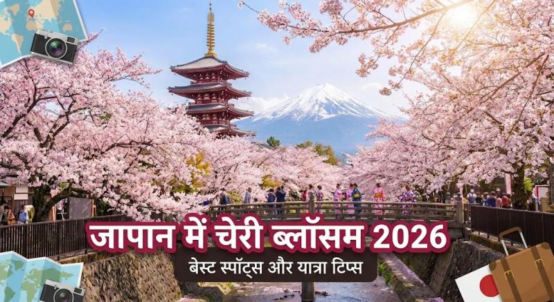 जापान में चेरी ब्लॉसम 2026: बेस्ट स्पॉट्स और यात्रा टिप्स