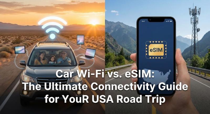 Car Wi-Fi vs. eSIM: The Ultimate Connectivity Guide for Your USA Road Trip