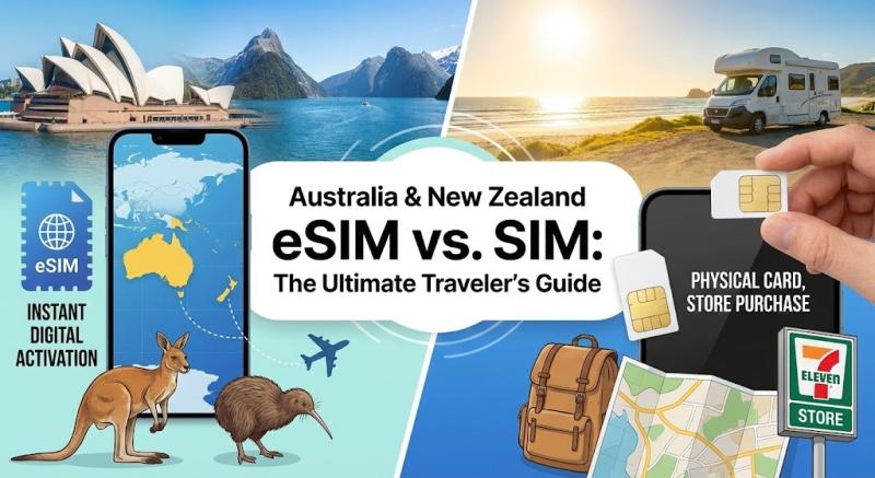 Australia & New Zealand eSIM vs. SIM: The Ultimate Traveler's Guide