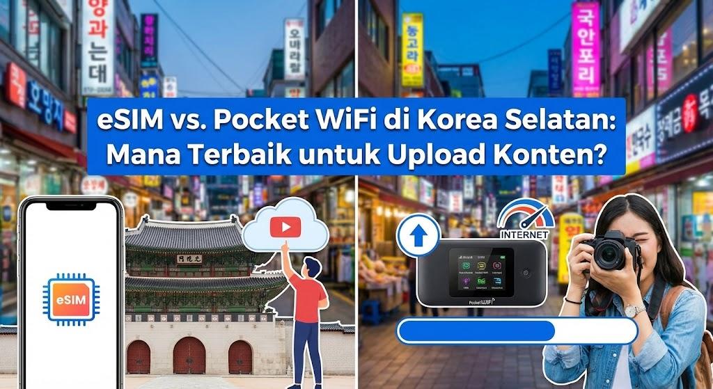 eSIM vs. Pocket WiFi di Korea Selatan: Mana Terbaik untuk Upload Konten?