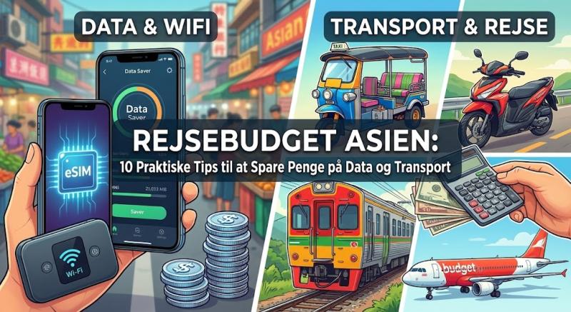 Rejsebudget Asien: 10 Praktiske Tips til at Spare Penge på Data og Transport