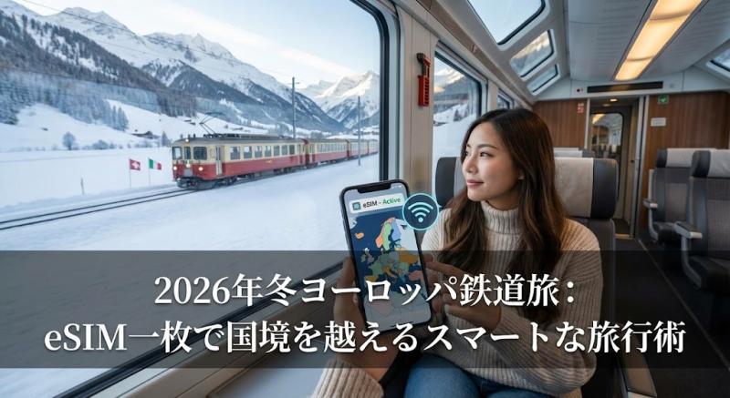 2026年冬ヨーロッパ鉄道旅：eSIM一枚で国境を越えるスマートな旅行術