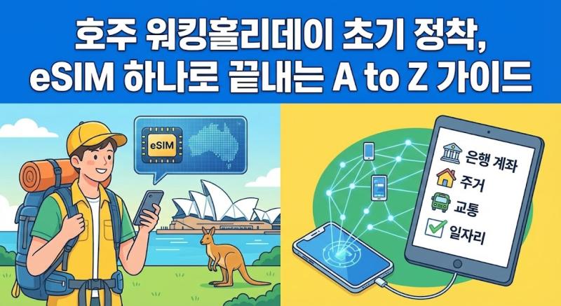 호주 워킹홀리데이 초기 정착, eSIM 하나로 끝내는 A to Z 가이드