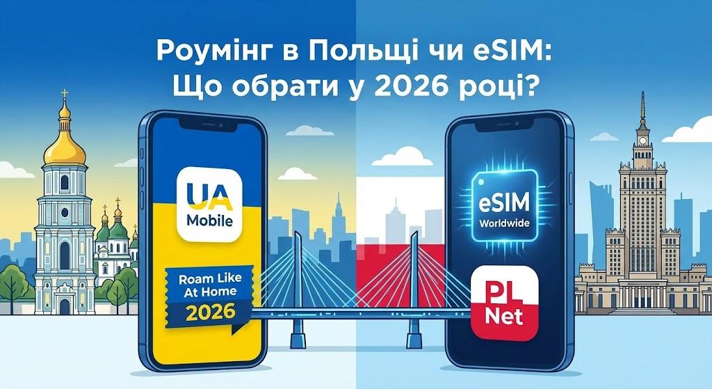 Роумінг в Польщі чи eSIM: Що обрати українцю у 2026 році?