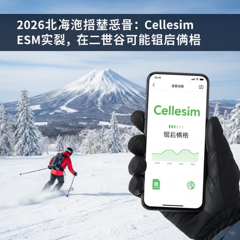 2026北海道滑雪必备：Cellesim eSIM实测，在二世谷也能信号满格