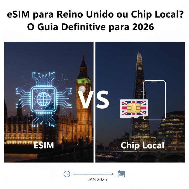 eSIM para Reino Unido ou Chip Local? O Guia Definitivo para 2026