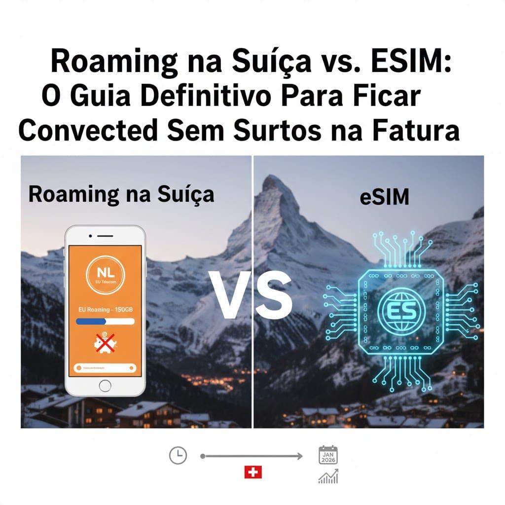 Roaming na Suíça vs. eSIM: O Guia Definitivo Para Ficar Conectado Sem Surtos na Fatura