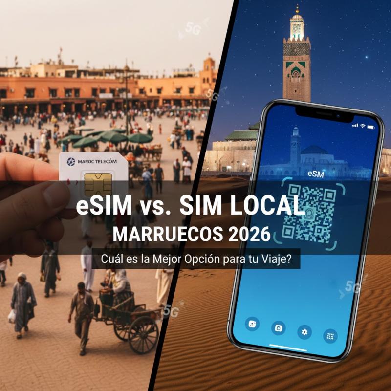 eSIM vs. SIM Local en Marruecos 2026: ¿Cuál es la Mejor Opción para tu Viaje?