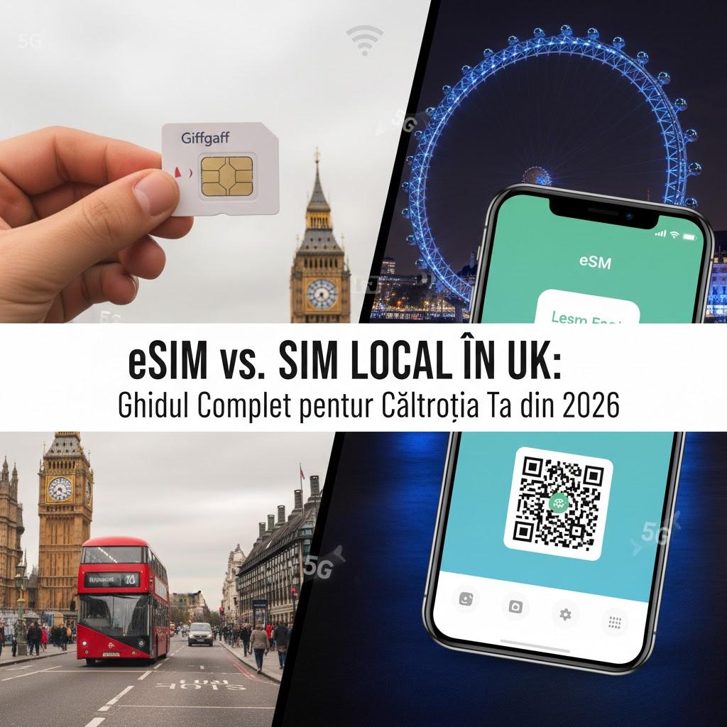 eSIM vs. SIM Local în UK: Ghidul Complet pentru Călătoria Ta din 2026
