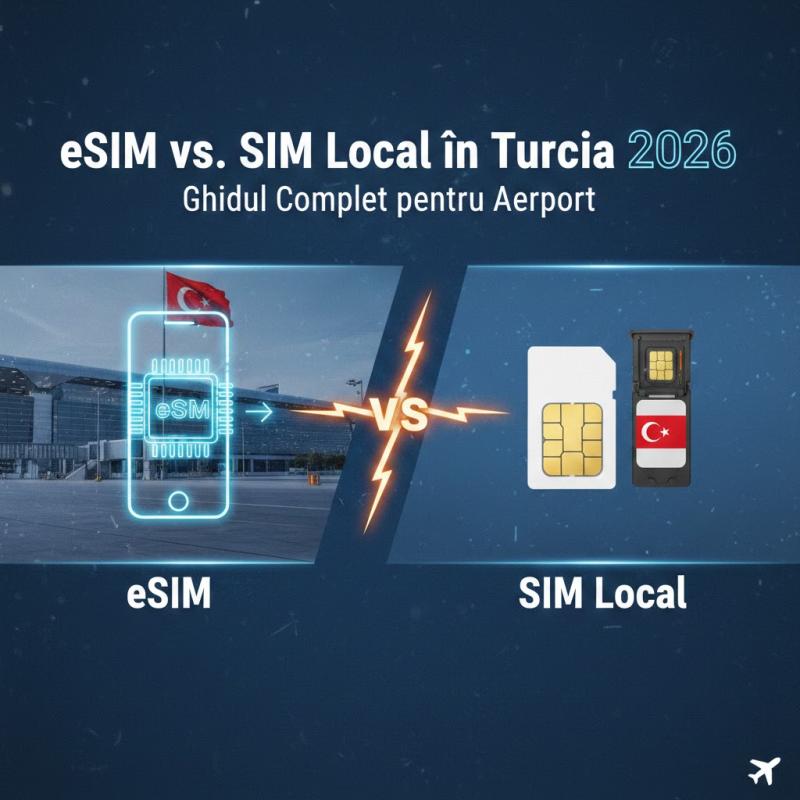 eSIM vs. SIM Local în Turcia 2026: Ghidul Complet pentru Aeroport