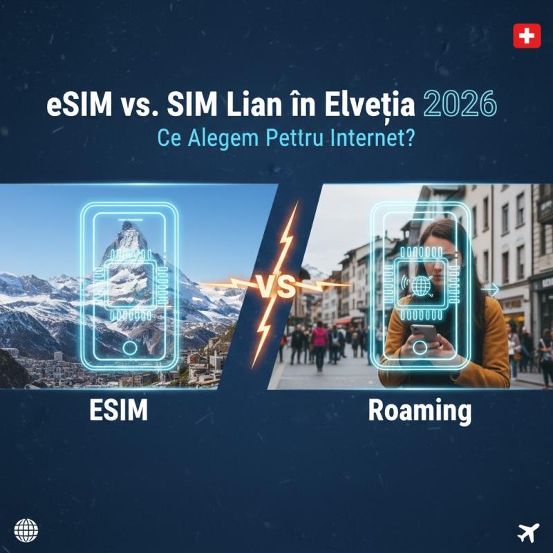 eSIM vs. Roaming în Elveția 2026: Ce Alegem Pentru Internet?