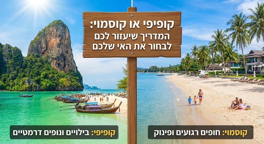 קופיפי או קוסמוי: המדריך שיעזור לכם לבחור את האי שלכם