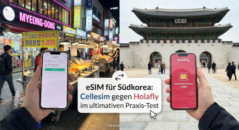 eSIM für Südkorea: Cellesim gegen Holafly im ultimativen Praxis-Test