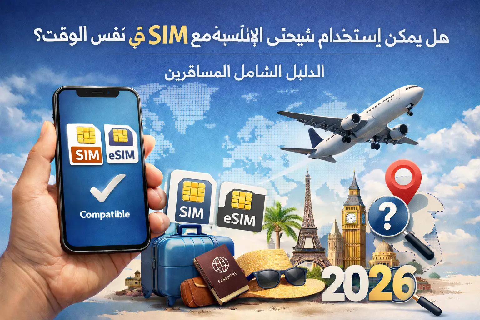 هل يمكن استخدام شريحتي الأساسية مع eSIM في نفس الوقت؟ الدليل الشامل للمسافرين