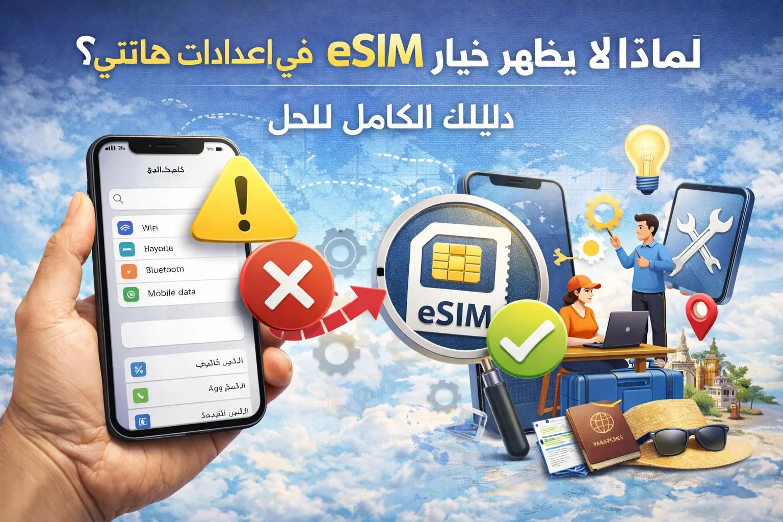 لماذا لا يظهر خيار eSIM في إعدادات هاتفي؟ دليلك الكامل للحل
