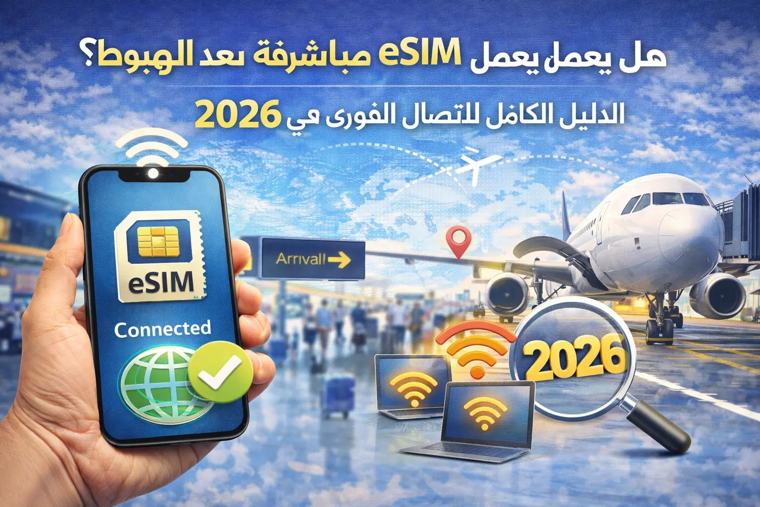 هل يعمل eSIM مباشرة بعد الهبوط؟ الدليل الكامل للاتصال الفوري في 2026