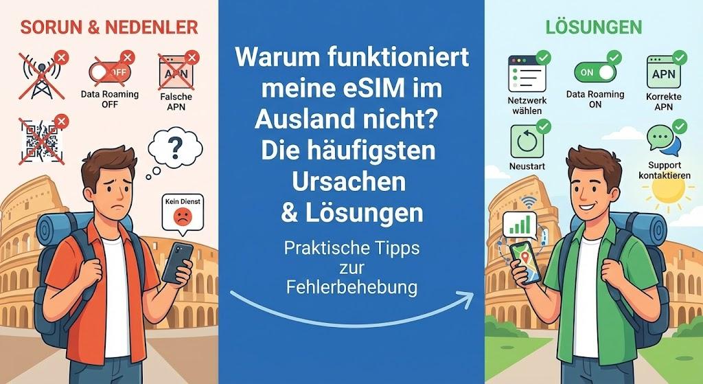 Warum funktioniert meine eSIM im Ausland nicht? Die häufigsten Ursachen & Lösungen