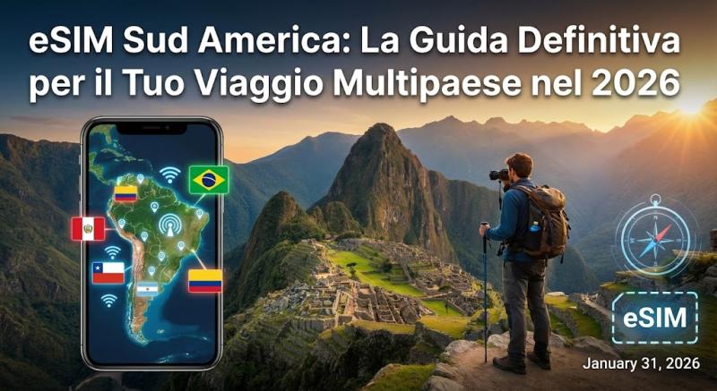 eSIM Sud America: La Guida Definitiva per il Tuo Viaggio Multipaese nel 2026