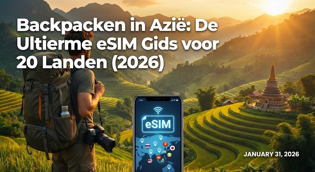Backpacken in Azië: De Ultieme eSIM Gids voor 20 Landen (2026)