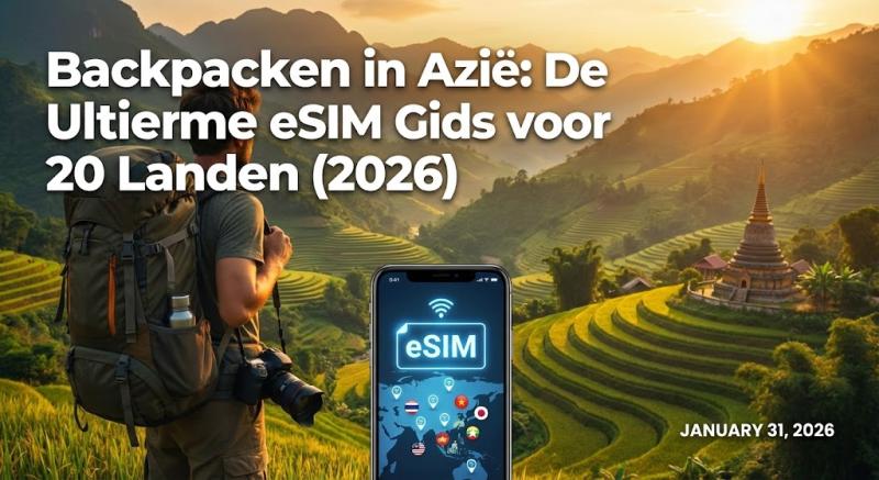 Backpacken in Azië: De Ultieme eSIM Gids voor 20 Landen (2026)